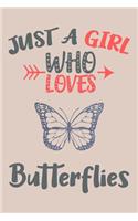 Just A Girl Who Loves Butterflies Journal