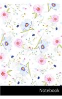 Notebook: Floral, Motif, Fond, Papier Numérique Carnet / Journal / Livre d'écriture / Calepin / Agenda / Notes - 6 x 9 pouces (15,24 x 22,86 cm), 150 pages, s