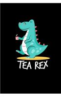 Tea rex: 6x9 TEA - blank with numbers paper - notebook - notes