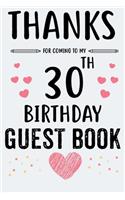 30th Birthday Guest Book