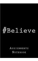 Notebook: #believe