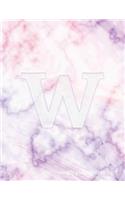 W Weekly Planner 2018-2019: W Initial Marble 18-Month Planner -- July 2018 - Dec 2019 Weekly View -- To-Do Lists, Inspirational Quotes + Much More(22 Personalized Marble Planners)