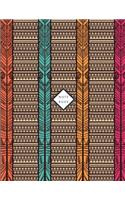 Notebook: Boho style cover and Dot Graph Line Sketch pages, Extra large (8.5 x 11) inches, 110 pages, White paper, Sketch, Draw and Paint(1 Boho Style Notebook)