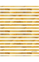 Dot Grid Notebook: Blank Dot Grid Journal Dotted Pages for Bullet Journaling Gold Watercolor Stripes