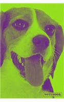 Notebook: Beagle Foxhound Hunting Family Pet Dog Notepad (Green)