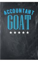 Accountant GOAT: Chalkboard, Blue & White Design, Blank College Ruled Line Paper Journal Notebook for Accountants and Their Families. (Bookkeeping and Tax Season 6 x