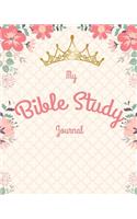 Bible Study Journal: Colorful Floral Scripture Christian Personal Journaling Notebook - Bible Study Workbooks