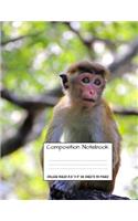 Composition Notebook: College Ruled Monkey Water Cute Composition Notebook, Girl Boy School Notebook, College Notebooks, Composition Book, 8.5" x 11"(18 Cute Animal Notebooks for Home School Boys and Girls)