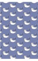 Bullet Journal Notebook for Cat Lovers Flying Cats Pattern 10: 112 Page Numbered Graph Style Grid Bullet Journal with Index Pages and Key Pages in Portable 6 X 9 Size.