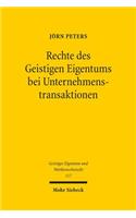 Rechte des Geistigen Eigentums bei Unternehmenstransaktionen