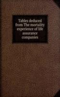 Tables deduced from The mortality experience of life assurance companies