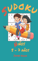 Niños Sudoku de 5 a 7 años -: James Kook - 200 parrillas de Sudoku con solución para niños de 5 a 7 años. Juego de lógica, reflexión y rompecabezas.