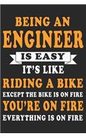 Being An Engineer Is Easy: Blank Lined Journal, Funny Sketchbook, Notebook, Diary Perfect Gift For Engineers