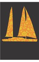 Notebook: Sailing Yacht Boat Halloween Party Pumpkin Pattern Gift Dot Grid Dotted 6x9 120 Pages