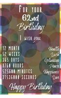 For your 62nd Birthday I wish You
