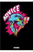 Advice Notebook: Notizbuch mit den Abmessungen 6 x 9 - 110 leere Seiten mit punktierten Innendesign ideal als Tagebuch oder für deine Notizen. Das Format 6 x 9 ist ä