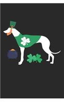 Greyhound Journal - Greyhound Notebook - St. Patrick's Day Gift for Greyhound Lovers