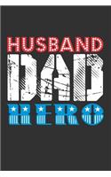 Husband Dad Hero: Blank Lined Journal
