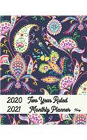 2020-2021 Two Year Ruled Monthly Planner - Navy