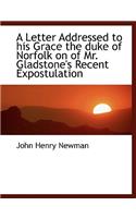 A Letter Addressed to His Grace the Duke of Norfolk on of Mr. Gladstone's Recent Expostulation