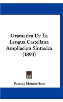 Gramatica de La Lengua Castellana Ampliacion Sintaxica (1893)