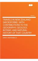 Travels in New Zealand [Microform]: With Contributions to the Geography, Geology, Botany, and Natural History of That Country Volume 1