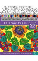 Coloring Books for Grownups: Mandala Garden Coloring Pages: Intricate Mandala Coloring Books for Adults