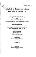 Quellenkunde zur Geschichte der Eroberung Maltas durch die Franzosen 1798