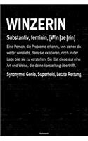 Winzerin Notizbuch