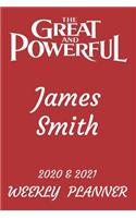 2020 & 2021 Two-Year Daily Planner - Best Gift For James Smith - Funny Appointment Book - Two Year Weekly Agenda Notebook