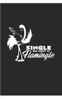 Single Flamingle: 6x9 Flamingo - lined - ruled paper - notebook - notes