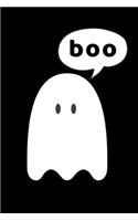 Boo: Cute Ghost Lined notebook, funny halloween journal gifts for boyfriend, girlfriend partner, him, her birthday, christmas, valentines day. Better and