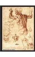 Sketchbook: Michelangelo's Studies for the Libyan Sybil: 8.5 x 11 Inches - 200 Blank Pages with Borders
