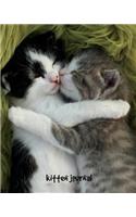 Kitten Journal: 8 x 10 inch cat notebook, cat composition book, college ruled composition book, 150 pages