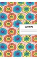 Journal: Tie Dye Daily Blank Journal 90 Day Colorful Pattern Wide Ruled Lined Lightweight Paper Cover Notebook Diary for Students Women & Kids: 6 X 9 Unique 