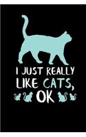 I Just Really Like Cats, Ok: Cat Notebook Journal