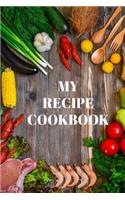 My Recipe Cookbook: Writing 120 Pages Notebook Journal (6 X 9 )