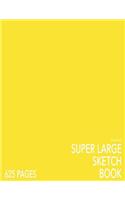 Yellow Gold Super Large Sketchbook: Big Softcover Sketchbook, 625 Pages, Giant Sketchbook, Large Sketchbook for Drawing