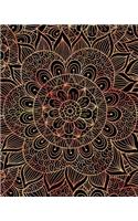 Journal Notebook Mandala Pattern 6: 172 Page Blank Journal 8 x 10 Size, Unlined For Journaling, Writing, Planning or Doodling.(89 Artsy Plain Journals)