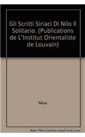 Gli Scritti Siriaci Di Nilo Il Solitario