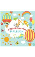 Mein Kindergarten Malbuch - Ausmalbuch für die ganz kleinen - Kinder Malbuch für Kleinkinder mit einfachen Malvorlagen: Einfache Malmotive und Ausmalbilder für Kinder