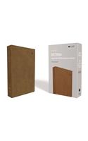 NET Bible, Thinline Reference, Large Print, Leathersoft, Brown, Comfort Print