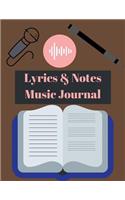 Lyrics & Notes Music Journal