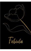 Fabiola: Personalized Writing Journal for Women - Elegant Black and Gold