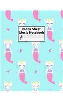 Blank Sheet Music Notebook: Easy Blank Staff Manuscript Book Large 8.5 X 11 Inches Musician Paper Wide 12 Staves Per Page for Piano, Flute, Violin, Guitar, Trumpet, Drums, Cell