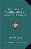 Liciones De Mathematica V1