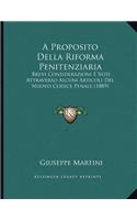 A Proposito Della Riforma Penitenziaria