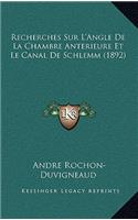 Recherches Sur L'Angle De La Chambre Anterieure Et Le Canal De Schlemm (1892)