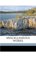 Miscellaneous works