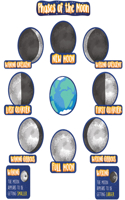 Phases of the Moon Mini Bulletin Board Set